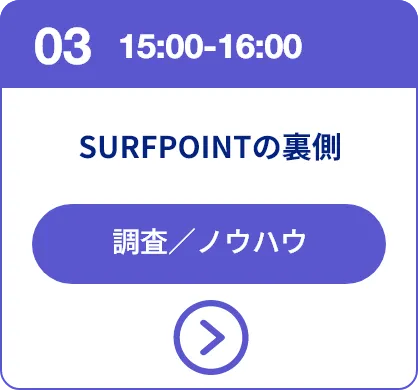 セッション03 15:00-16:00 SURFPOINTの裏側